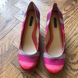 Alex Marie striped cork heeled wedges Size 8M